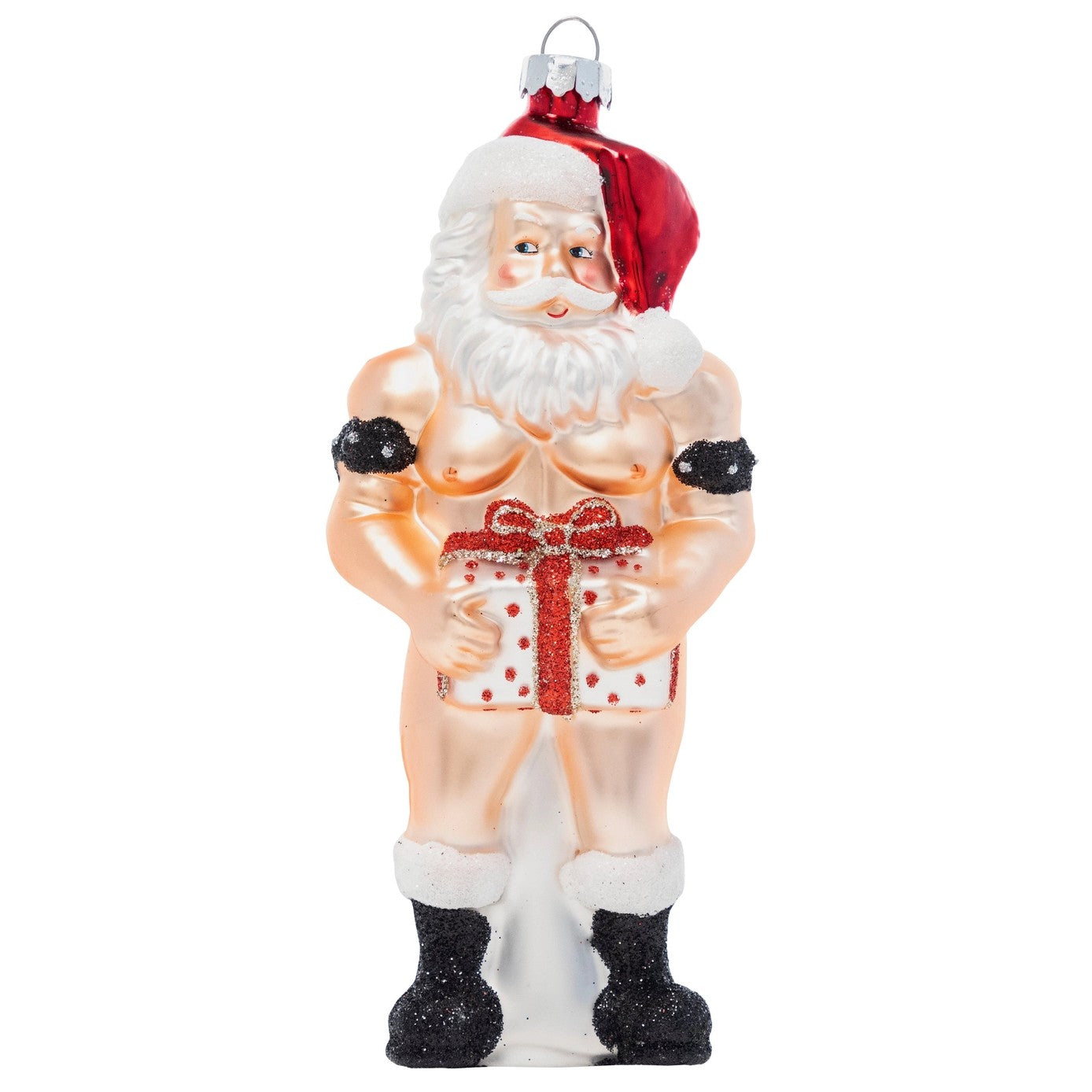 Stiff Package Naked Santa Christmas Tree Ornament