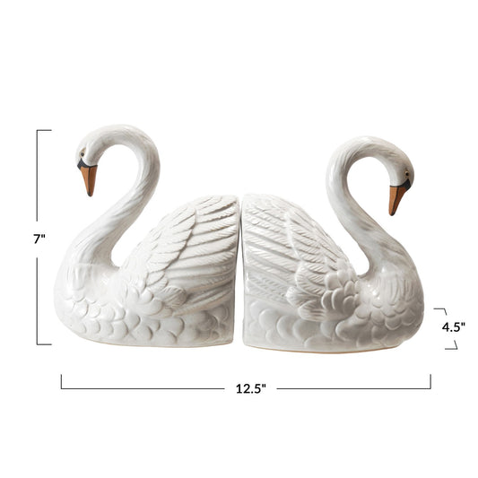 Swan Bookends