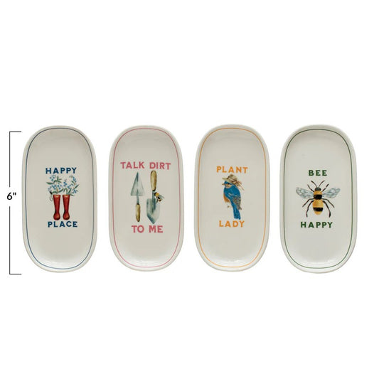 Garden Image & Saying Dishes - Plates (set of 4)