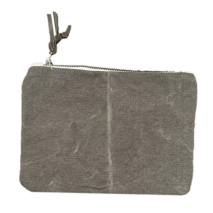 Stonewashed Canvas with Leather Tassel Zippered Bag (assorted colors)