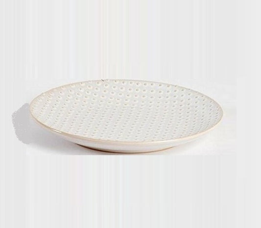Swiss Dot Textured Plate (set of 4)