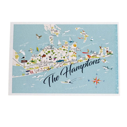 The Hamptons 4" X 6" Postcard (set of 3)