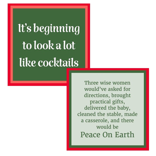 Humorous Double Sided Cocktail Napkins (Cocktails | Three Wise Women)