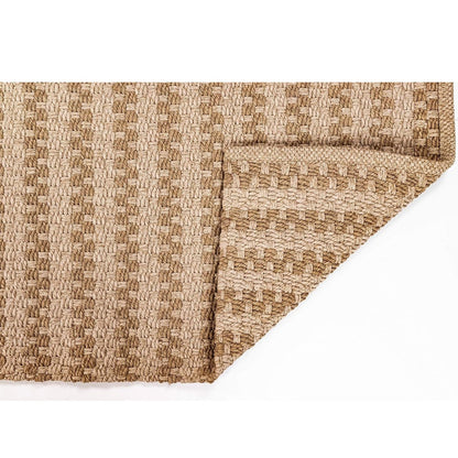 Liora Manne Mirage Tweed Natural rug with a textured beige and tan weave. A versatile indoor/outdoor rug for halls, kitchens and patios.