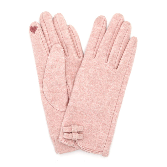 Two Mini Bows Touch Smart Winter Gloves (Assorted Colors)