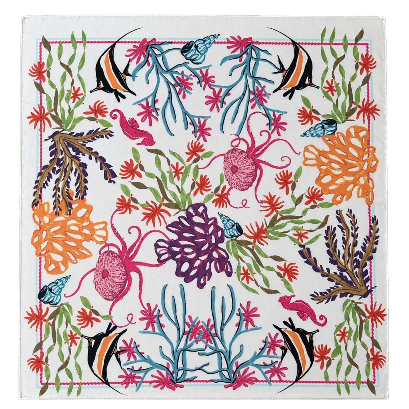 Under the Sea Square Satin Scarf