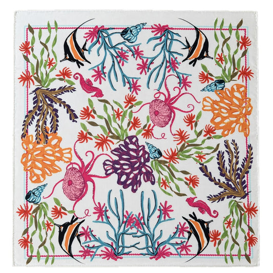 Under the Sea Square Satin Scarf