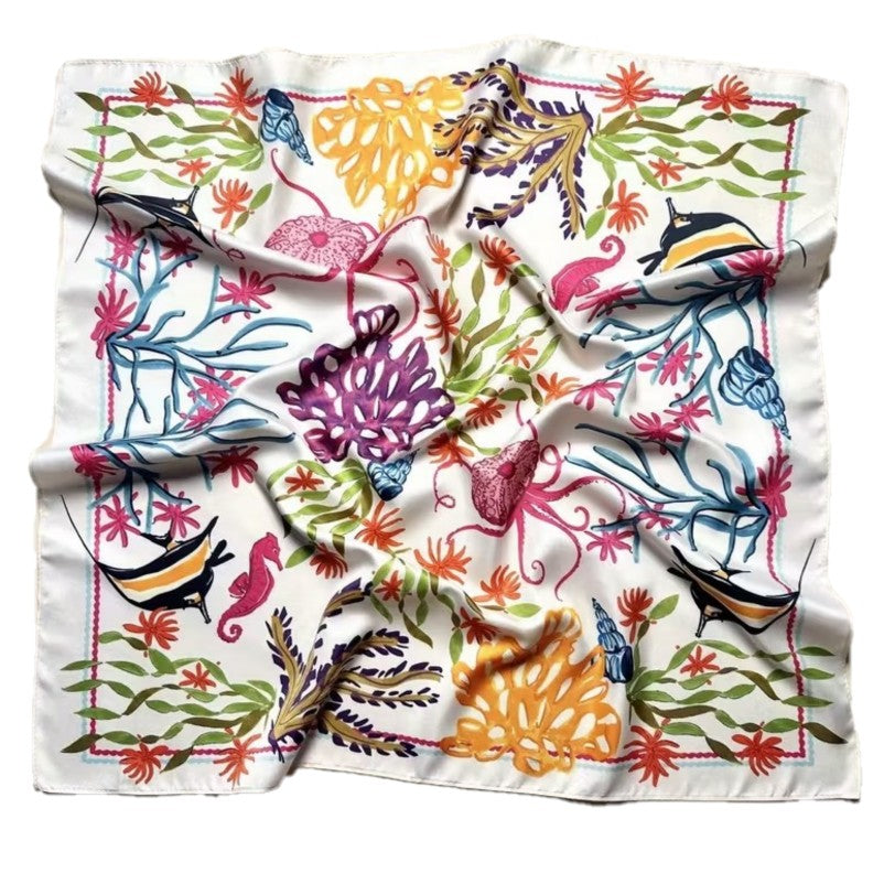 Under the Sea Square Satin Scarf