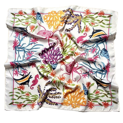 Under the Sea Square Satin Scarf