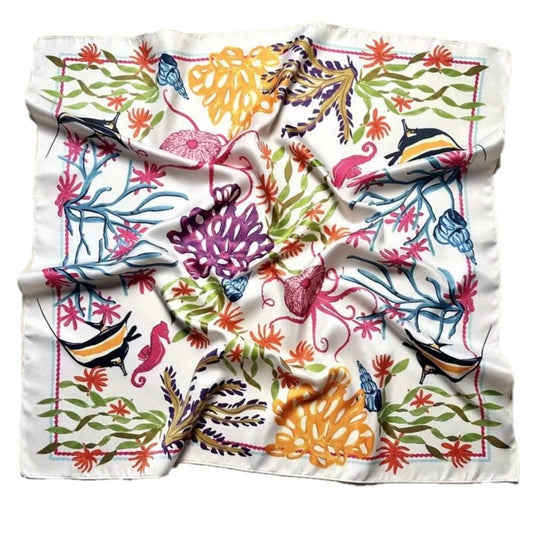 Under the Sea Square Satin Scarf