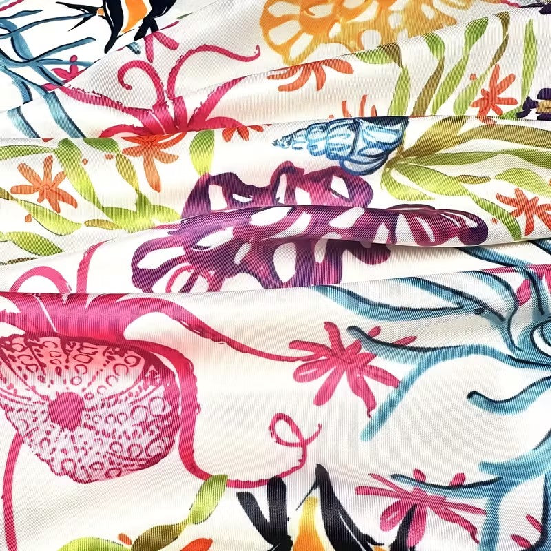 Under the Sea Square Satin Scarf