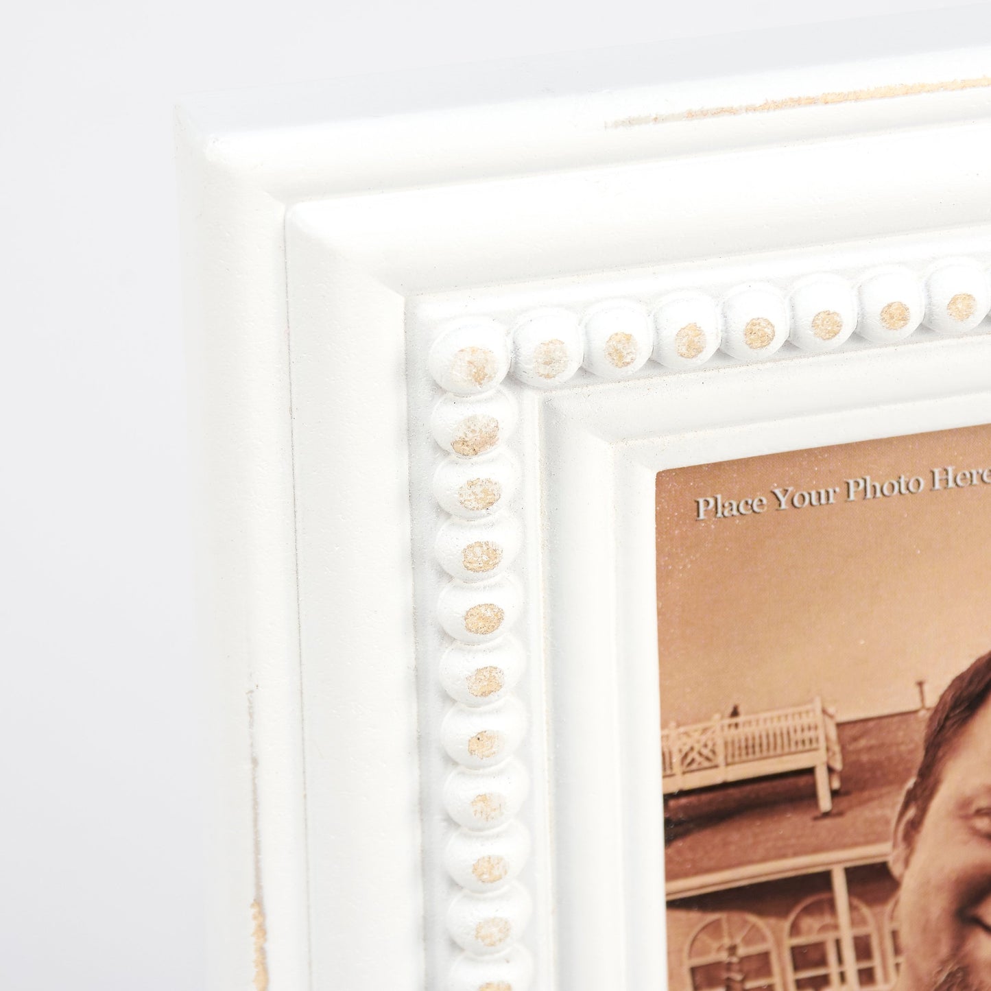 White Beaded Photo Frame (4x6)