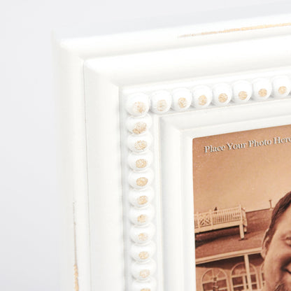 White Beaded Photo Frame (4x6)