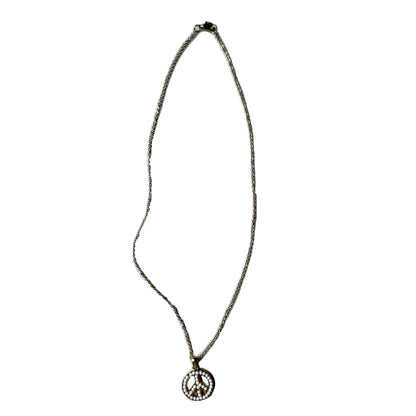 Beaded Peace Pendant Necklace - Assorted Colors