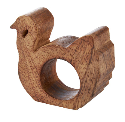 Wooden Turkey Napkin Rings (set of 4)