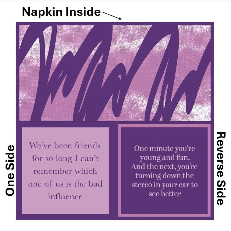 Humorous Double Sided Cocktail Napkins (Young Fun | Bad Influence)