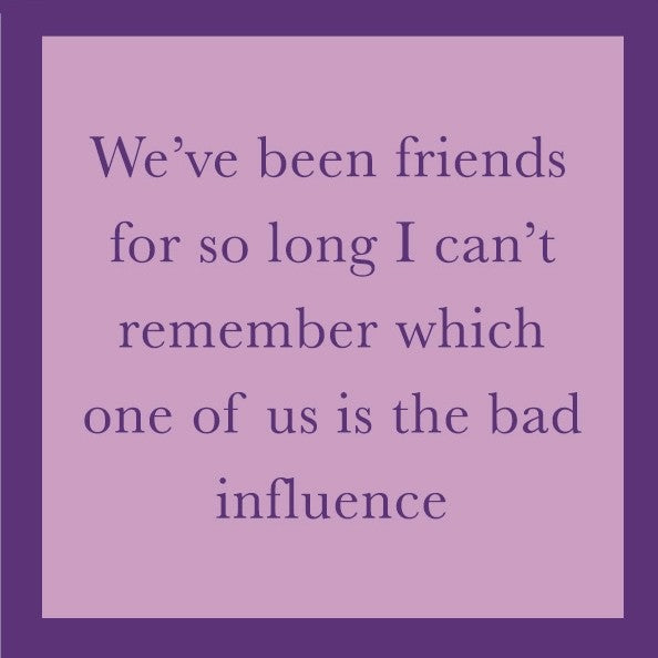 Humorous Double Sided Cocktail Napkins (Young Fun | Bad Influence)