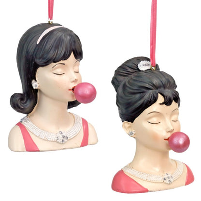 Bubble Gum Bubble Girl Christmas Tree Ornament