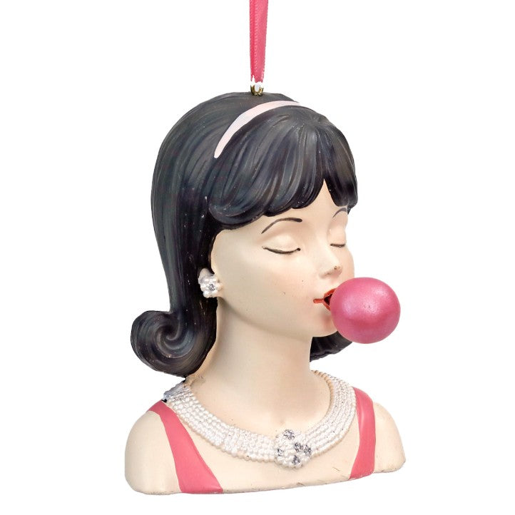 Bubble Gum Bubble Girl Christmas Tree Ornament