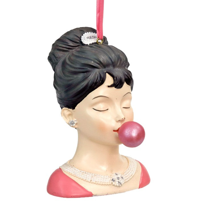 Bubble Gum Bubble Girl Christmas Tree Ornament