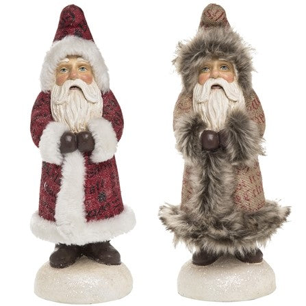 Burlap Look Coat Santa (natural)