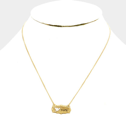 "Hope" Dove Pendant Necklace