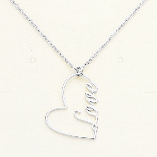 Love Heart Necklace (silver)