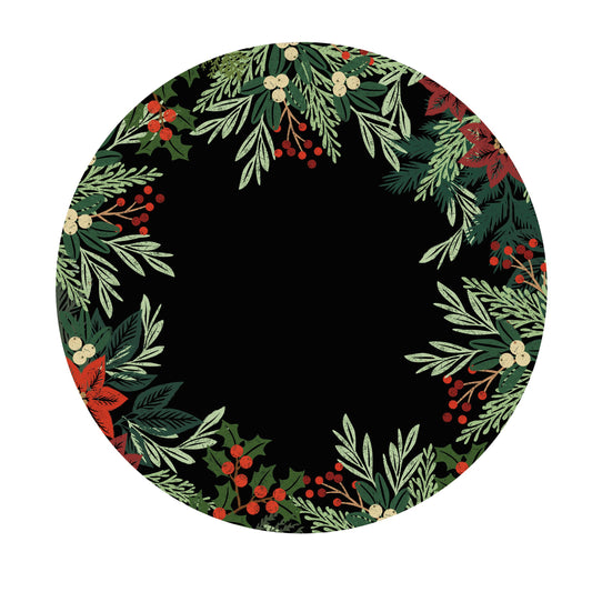 Christmas Botanical Greens Paper Placemat