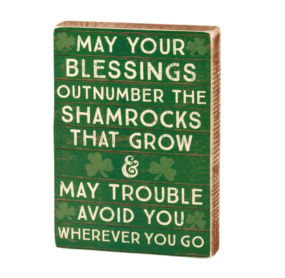 St. Patrick's Day Blessing Block Sign