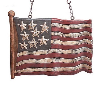 KKI Hanging Americana Flag Decorative Replacement Plaque for Arrow Holder 